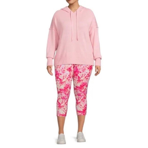 TERRA & SKY Womens Capri Leggings Size 2X 20W-22W High Rise Tie Dye Pink… - Picture 4 of 6